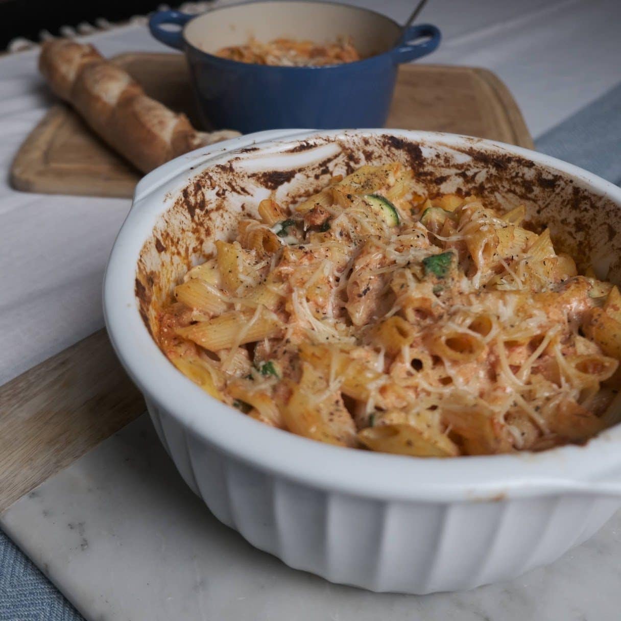 Baked zucchini pasta